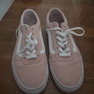 Vans Pink and White Women's Sneakers